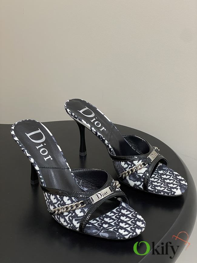 Okify Dior Blue Oblique High Heels 10cm - 1