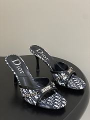 Okify Dior Blue Oblique High Heels 10cm - 1