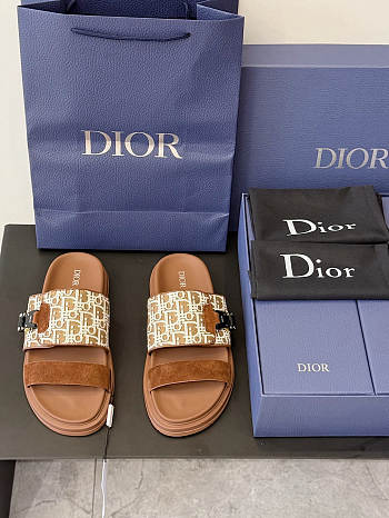 Okify Dior Brown Men Sandals