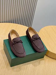 Okify Bottega Veneta Dark Brown Loafers 24984 - 1