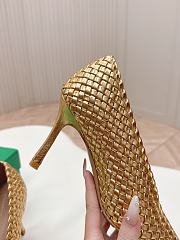 Okify Bottega Veneta Braided Heels In Gold  - 3