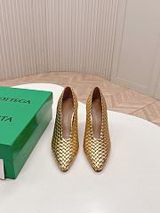 Okify Bottega Veneta Braided Heels In Gold  - 1