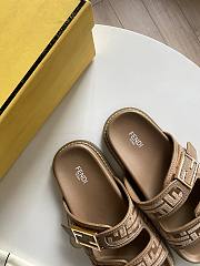 Okify Fendi Brown Sandals 24986 - 4