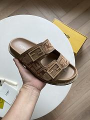 Okify Fendi Brown Sandals 24986 - 3