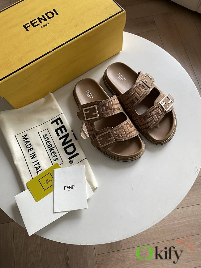 Okify Fendi Brown Sandals 24986 - 1