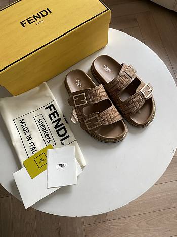 Okify Fendi Brown Sandals 24986