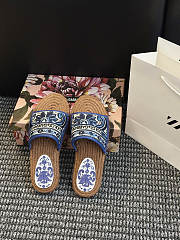 Okify Dolce & Gabbana Blue Slides With Braided Soles - 2