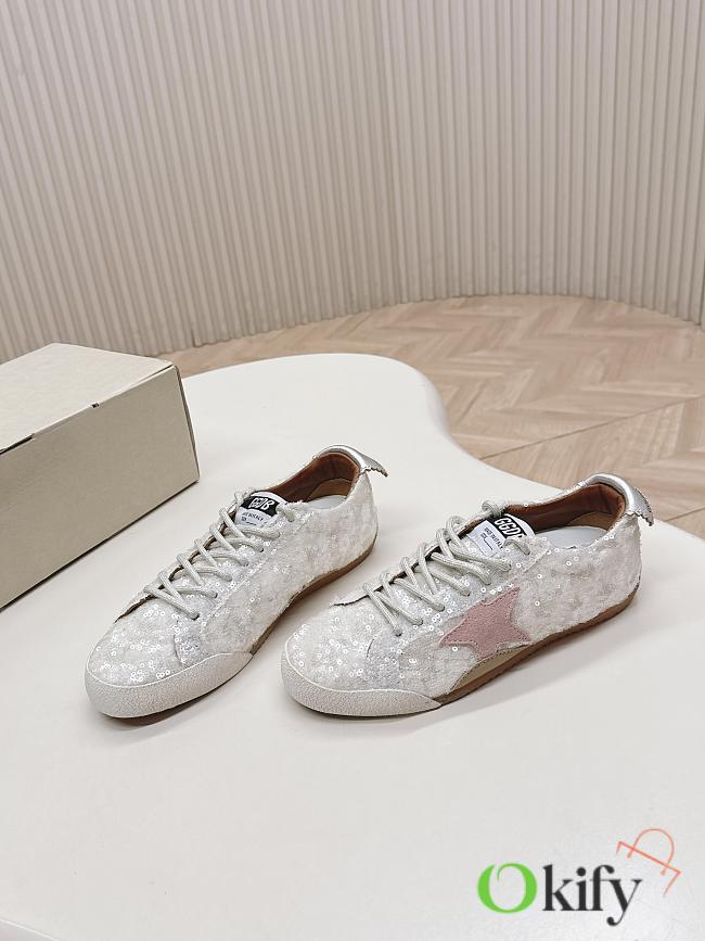 Okify GGDB Sequin Sneakers With Pink Stars - 1