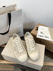 Okify GGDB Beige Sneakers With Diamond Flowers - 3
