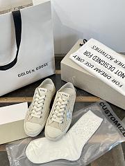 Okify GGDB Beige Sneakers With Diamond Flowers - 2