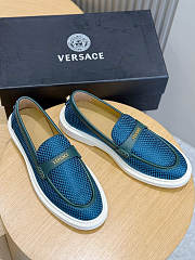 Okify Versace Blue Men Loafers - 3