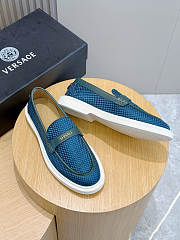Okify Versace Blue Men Loafers - 2