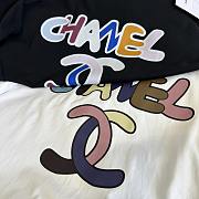 Okify CC White/Black T-shirt With Multicolor Letter  - 3