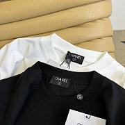 Okify CC White/Black T-shirt With Multicolor Letter  - 4
