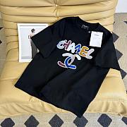 Okify CC White/Black T-shirt With Multicolor Letter  - 5