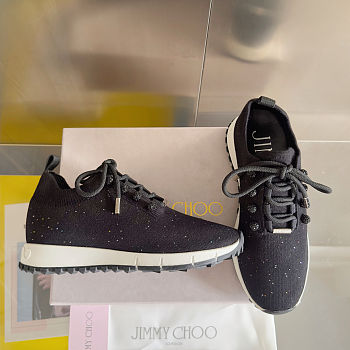 Okify Jimmy Choo Veles Sneakers In Black 4.5cm