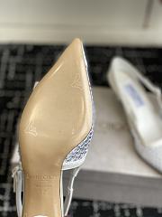 Okify Jimmy Choo White Mesh Slingback  - 2