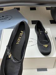 Okify Prada Black Silk Satin Ballet Shoes  - 5