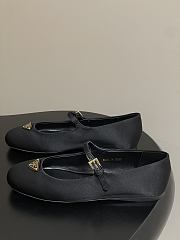 Okify Prada Black Silk Satin Ballet Shoes  - 2