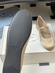 Okify Prada Beige Silk Satin Ballet Shoes  - 5