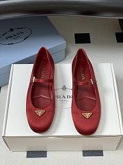 Okify Prada Red Silk Satin Ballet Shoes  - 3