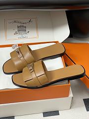 Okify Hermes Giulia Slides In Brown 5cm - 4