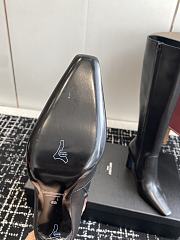 Okify YSL Side Zipper High Heel Boots In Black  - 5