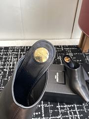 Okify YSL Black Leather Heeled Mules  - 5