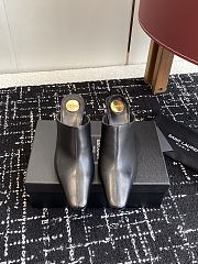 Okify YSL Black Leather Heeled Mules  - 2