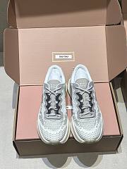 Okify MiuMiu Technial Fabric Sneakers In Gray  - 2