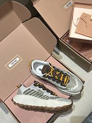 Okify MiuMiu Technial Fabric Sneakers In Brown - 1
