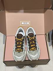 Okify MiuMiu Technial Fabric Sneakers In Brown - 4