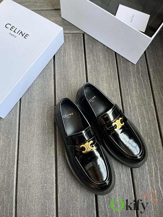 Okify Celine Arc de Triomphe Loafers In Black  - 1
