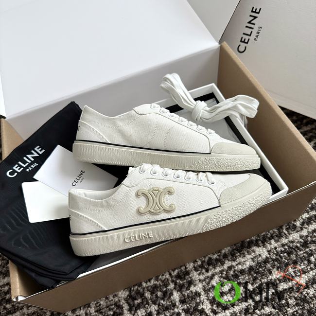 Okify Celine Alant Triomphe Sneakers In Beige  - 1