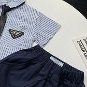 Okify Prada Set Of Blue Shirt And Shorts For Kids  - 6