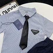 Okify Prada Set Of Blue Shirt And Shorts For Kids  - 5