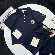 Okify Monclef Set Of Dark Blue Polo And Shorts For Kids - 3
