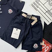 Okify Monclef Set Of Dark Blue Polo And Shorts For Kids - 2