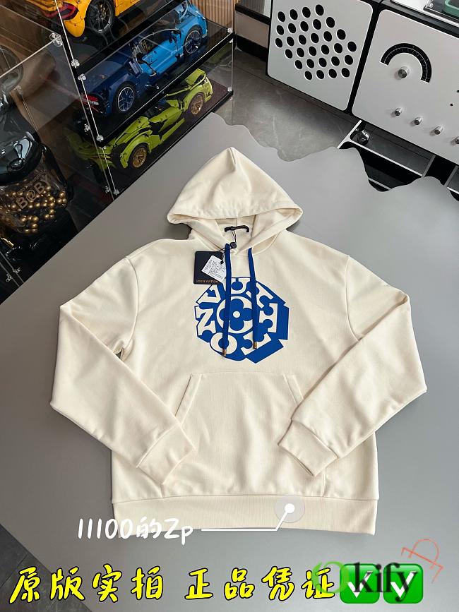 Okify Louis Vuitton White Hoodie  - 1