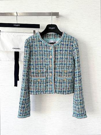 Okify CC Blue Tweed Jacket 