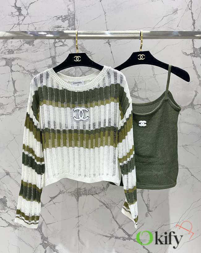 Okify CC Set Of Green Knit Sweater - 1