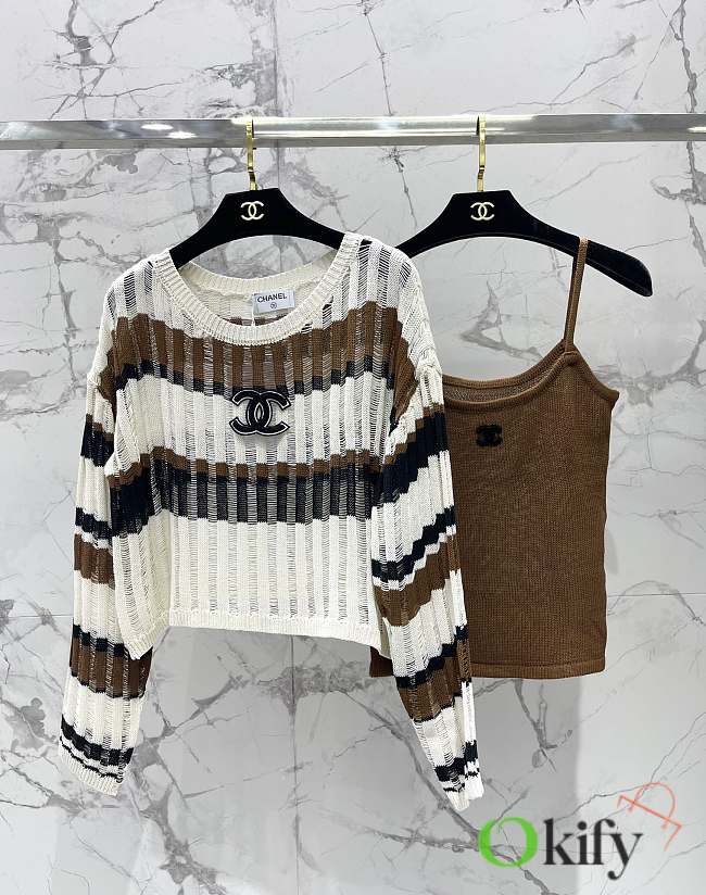 Okify CC Set Of Brown Knit Sweater - 1