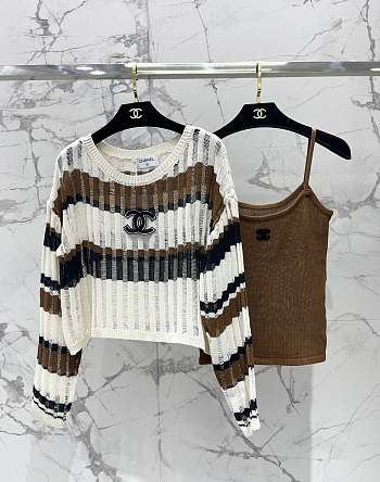 Okify CC Set Of Brown Knit Sweater