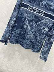 Okify Dior Mesh Bottoming Shirt In Blue  - 6