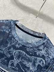 Okify Dior Mesh Bottoming Shirt In Blue  - 3