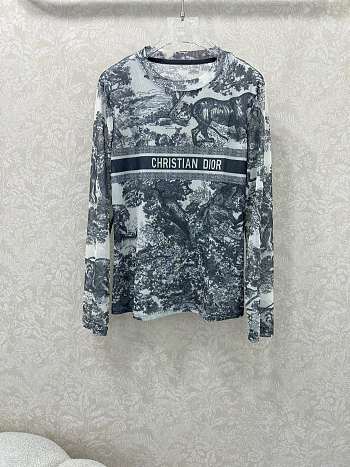 Okify Dior Mesh Bottoming Shirt In Gray 