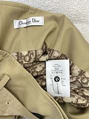 Okify Dior Double-Breasted Belted Trench Skirt In Classic Beige  - 3