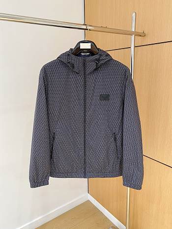 Okify Fendi Light Padded Hooded Jacket In Gray 