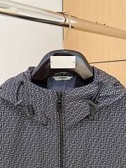 Okify Fendi Light Padded Hooded Jacket In Gray  - 5