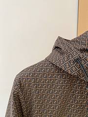 Okify Fendi Light Padded Hooded Jacket In Brown  - 2